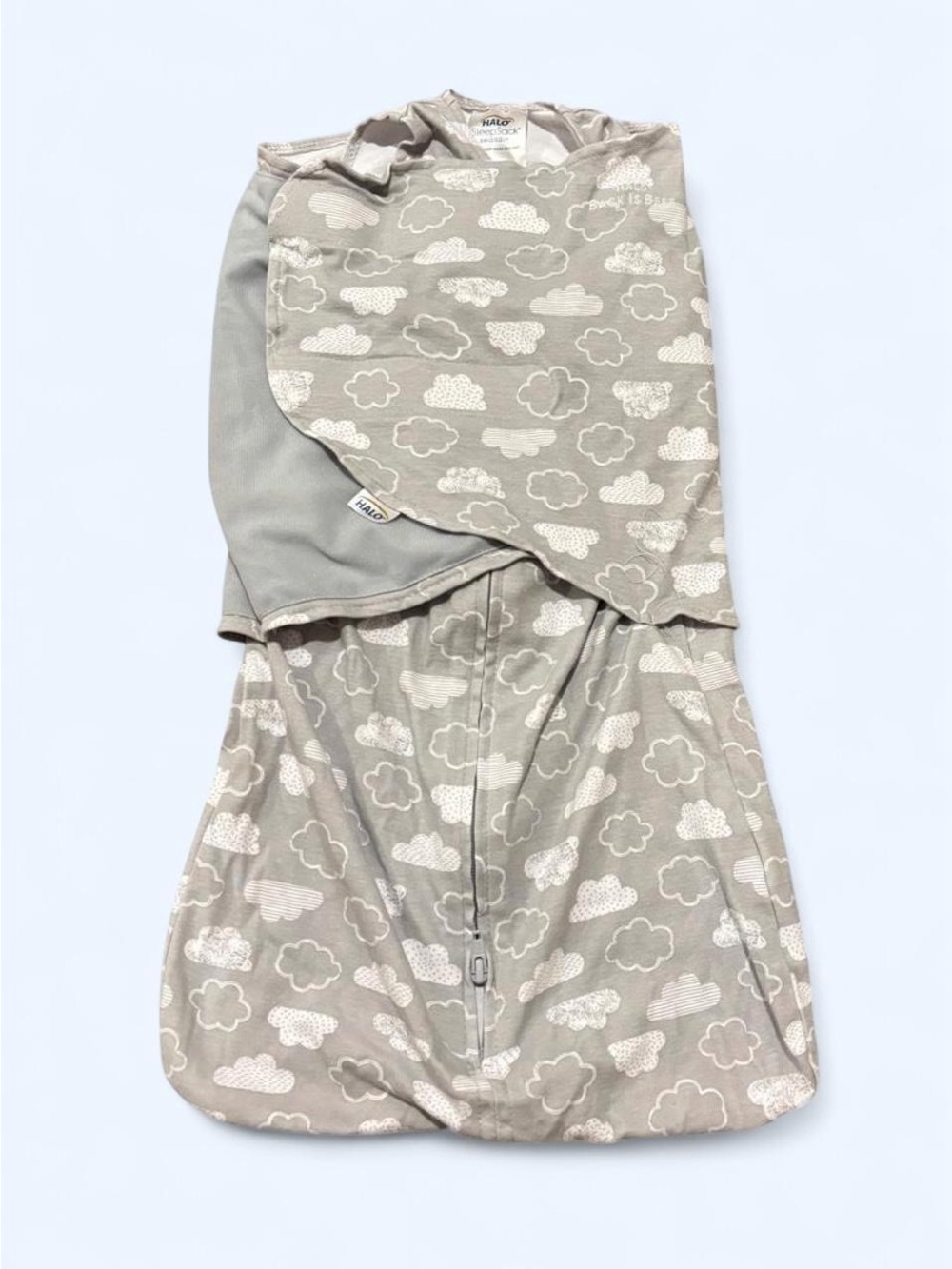 Halo Swaddle Gray Cloud Print